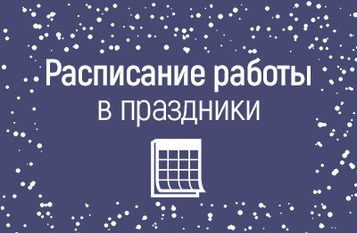 График работы в Новогодние праздники 2025