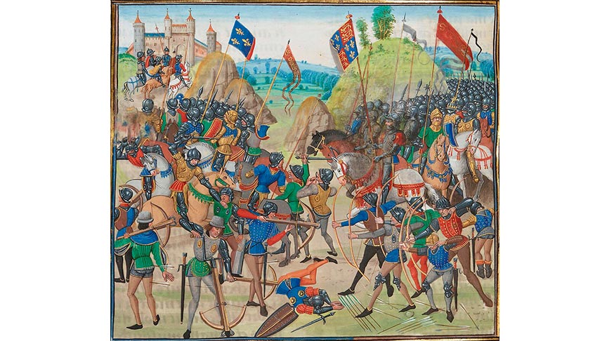 Битва при Креси (1346) между англичанами и французами в ходе Столетней войны