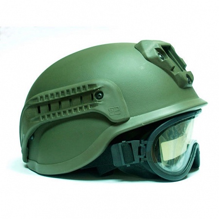 Защитный шлем ШБМ-А-П с планками и кронштейном